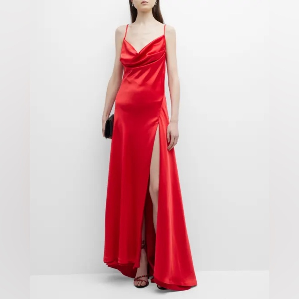 GIGII'S
Aure Gemella Cowl-Neck Satin Gown Medium